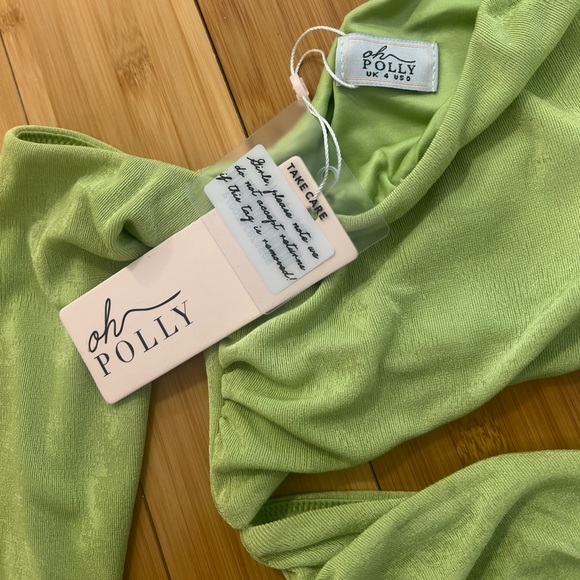 Oh Polly green cut out mini dress! Size 0 NWT - Picture 2 of 2